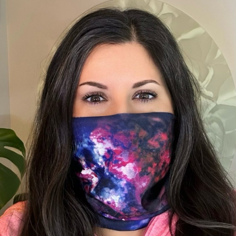 Wy Summer Galaxy Print Neck Warmer Scarf Face Mask Buff Tube Bandana Gator